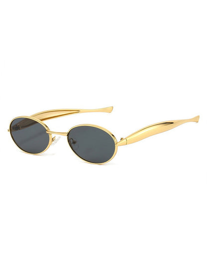 Olive Small Round-Frame Sunglasses