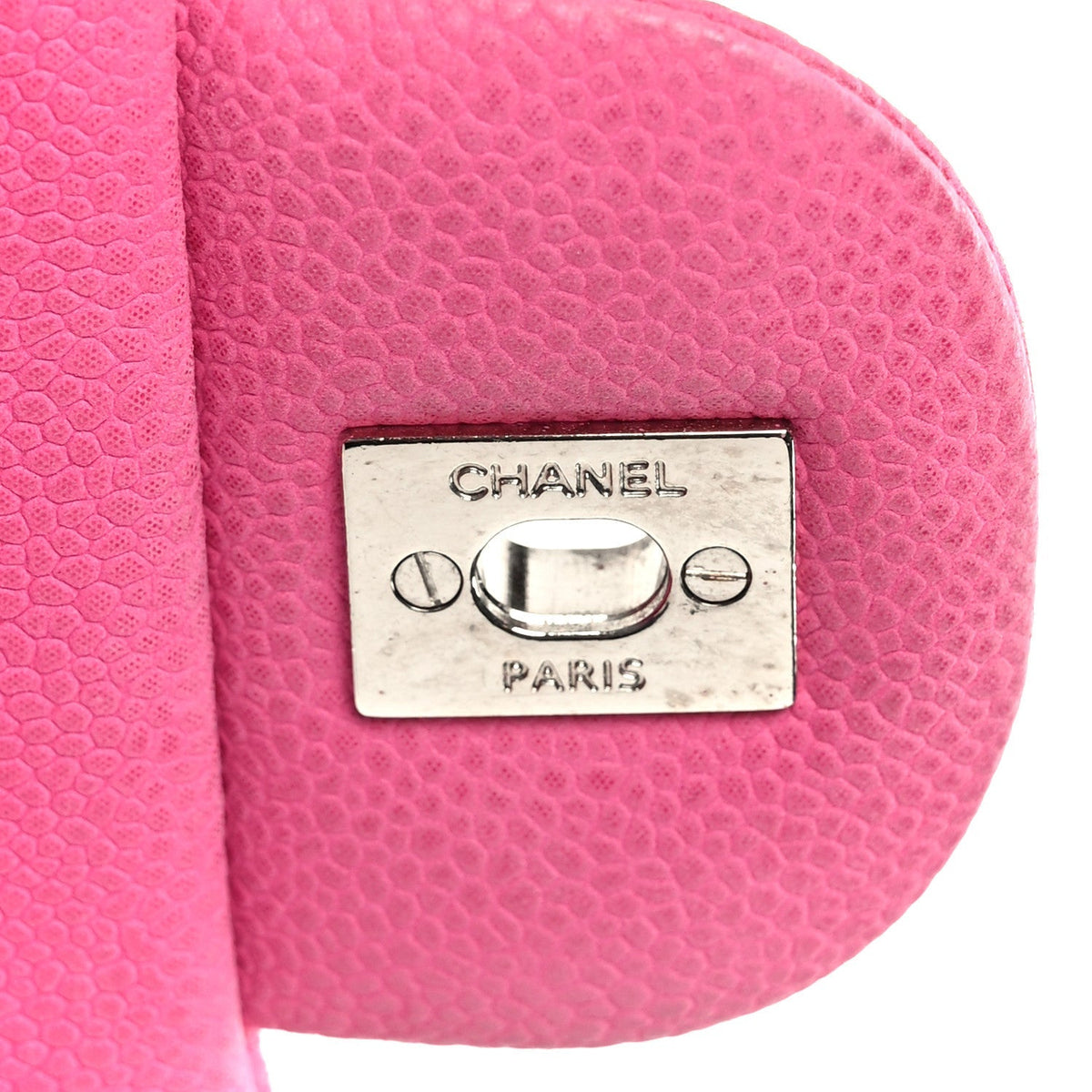 Iridescent Caviar Quilted Jumbo Double Flap Pink