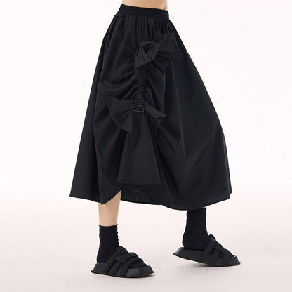 Vintage Ruffle High Waist Skirt
