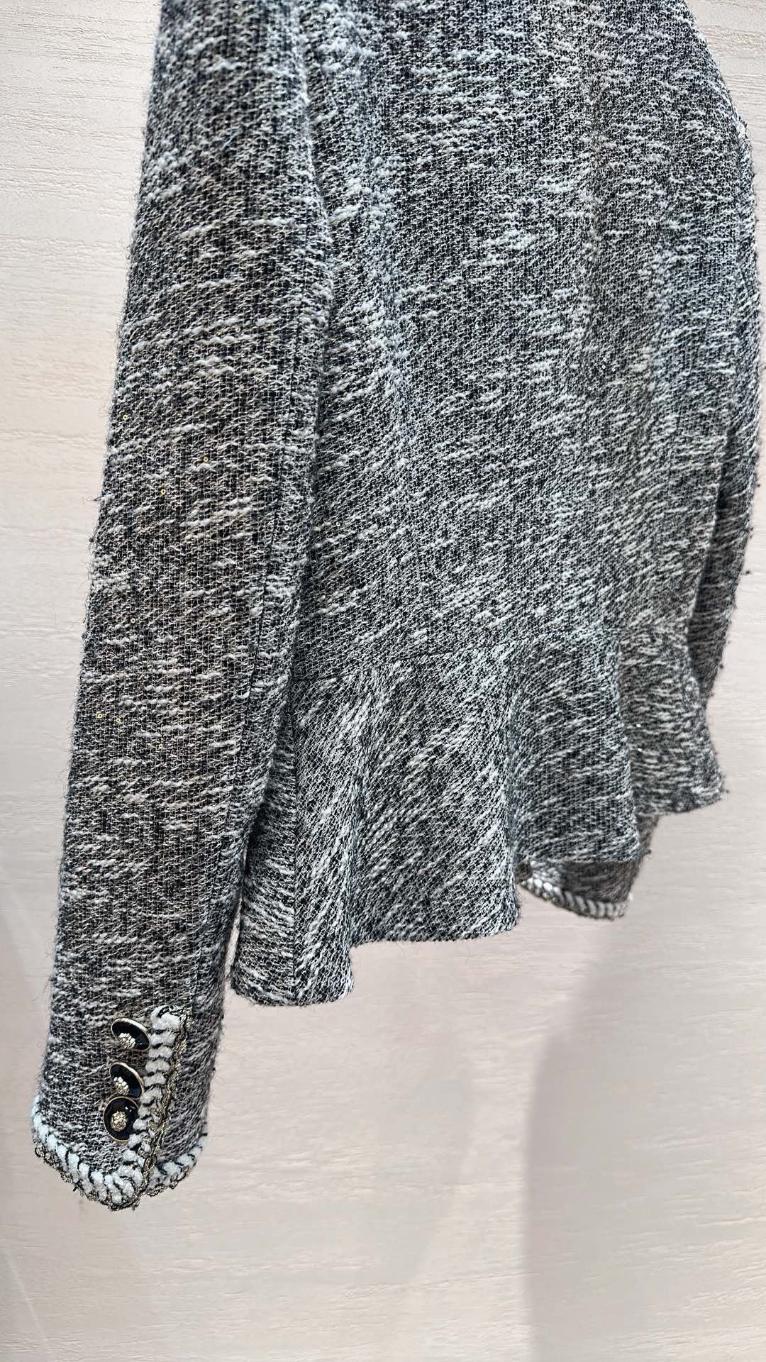 CHANEL CLASSIC ELEGANCE JACKET GRAY IN TWEED