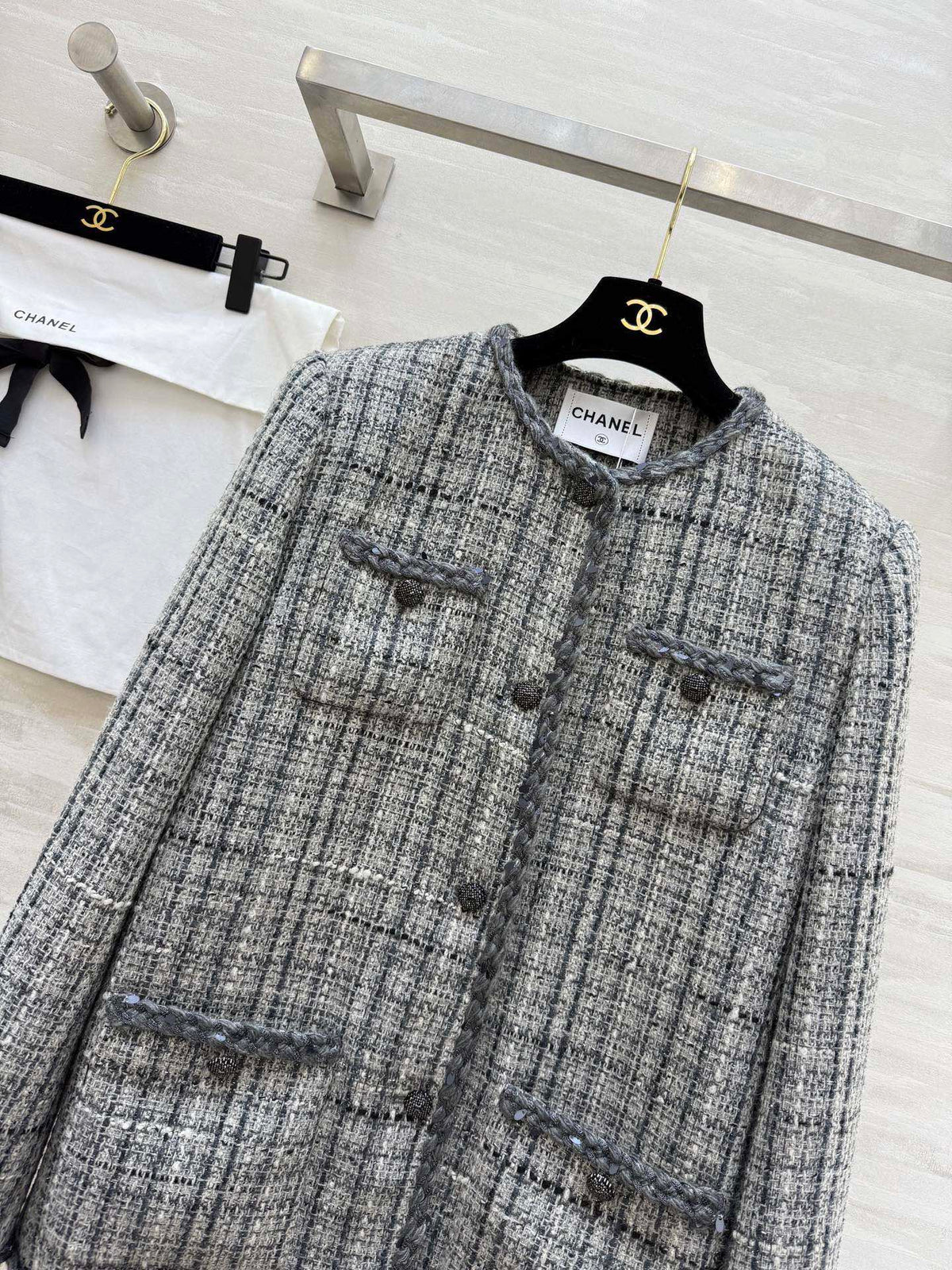 CC 26s Jacket White Grey Tweed 352324