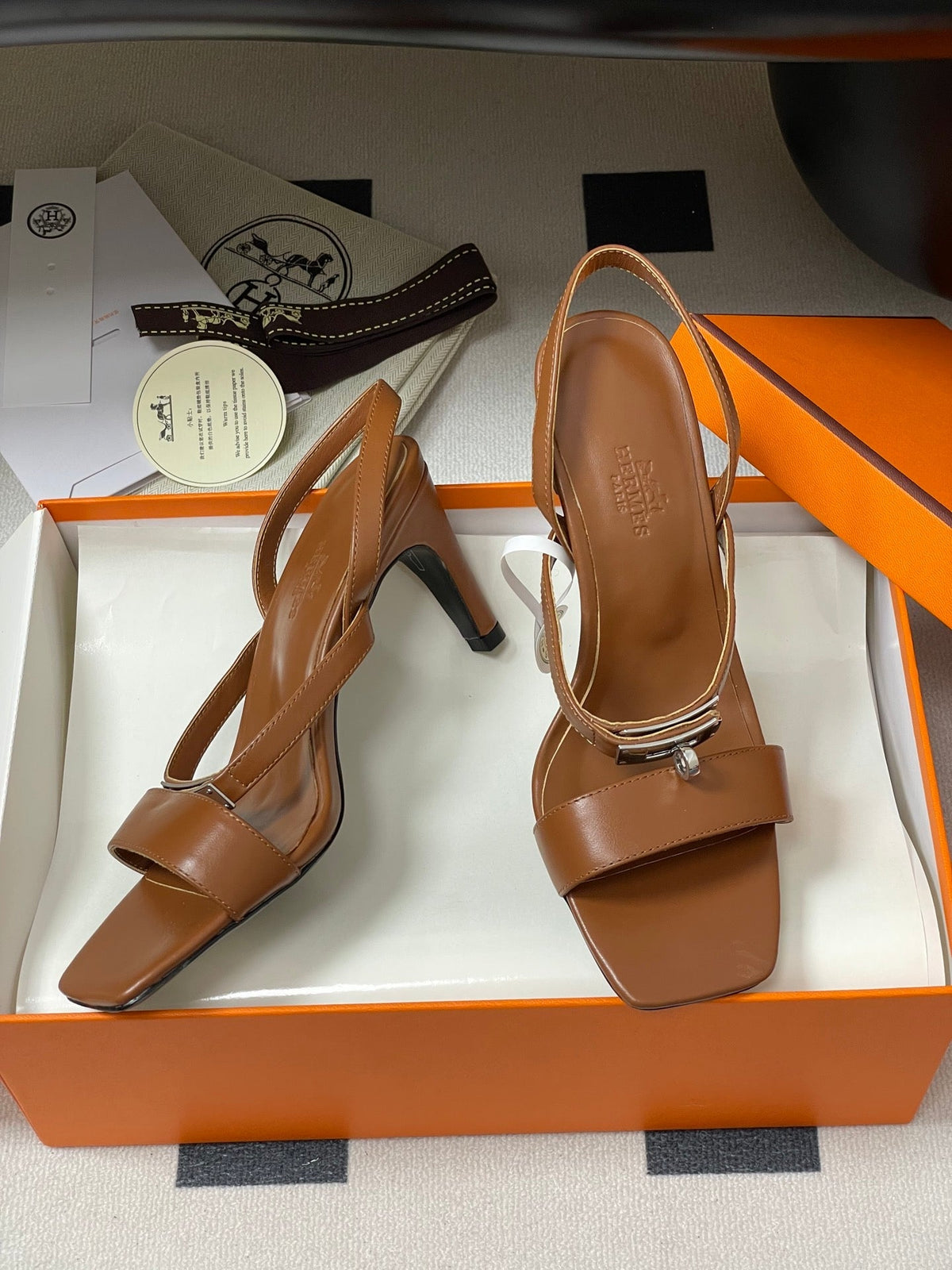 HM Glamour Slingback Brown Sheepskin 314036