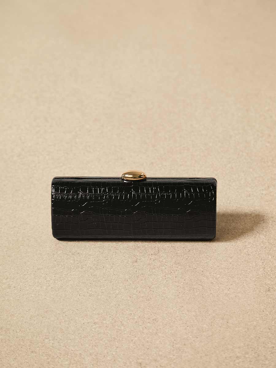 Thalia Crocodile Pattern Clutch Bag