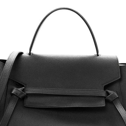 Grained Calfskin Mini Belt Bag Black