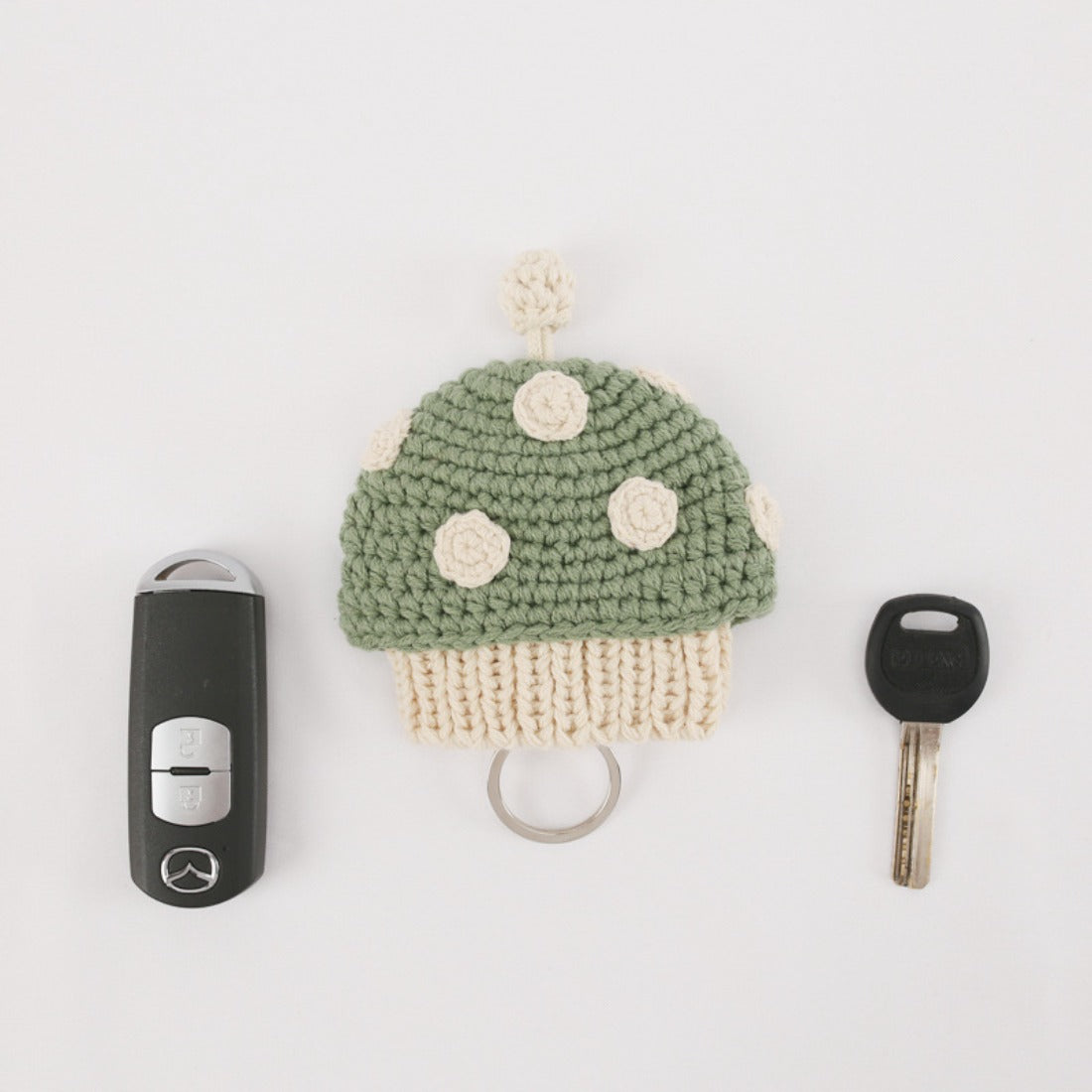 Koco - Woven Mushroom Drawstring Key Pouch