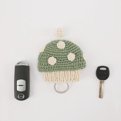 Koco - Woven Mushroom Drawstring Key Pouch
