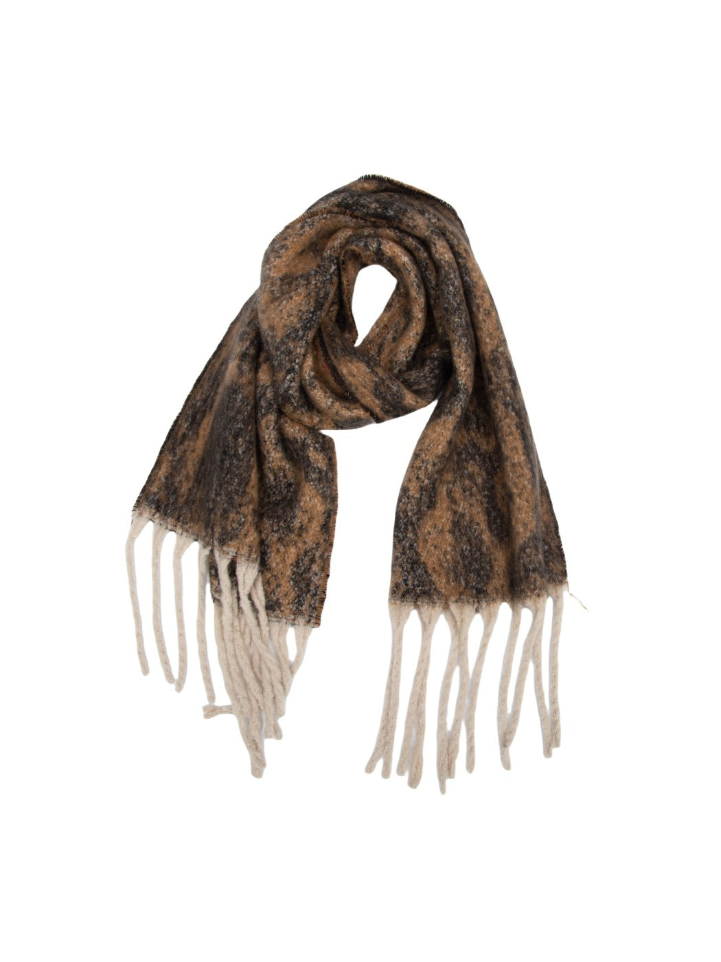 Scarvii - Winter Snake Printed Tassel Scarf