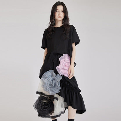 Mesh Tulle Midi Skirt