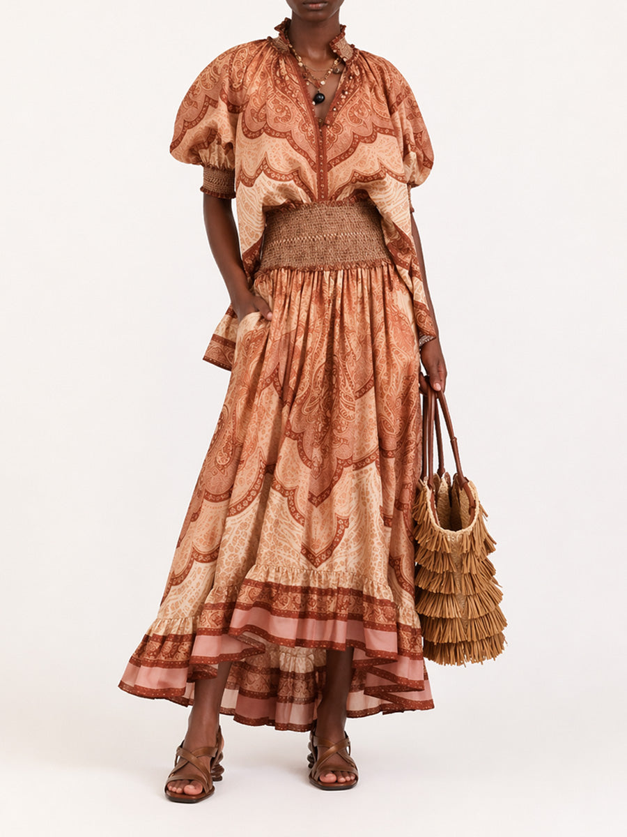 Hadley Linen Shirt and Long Skirt Set