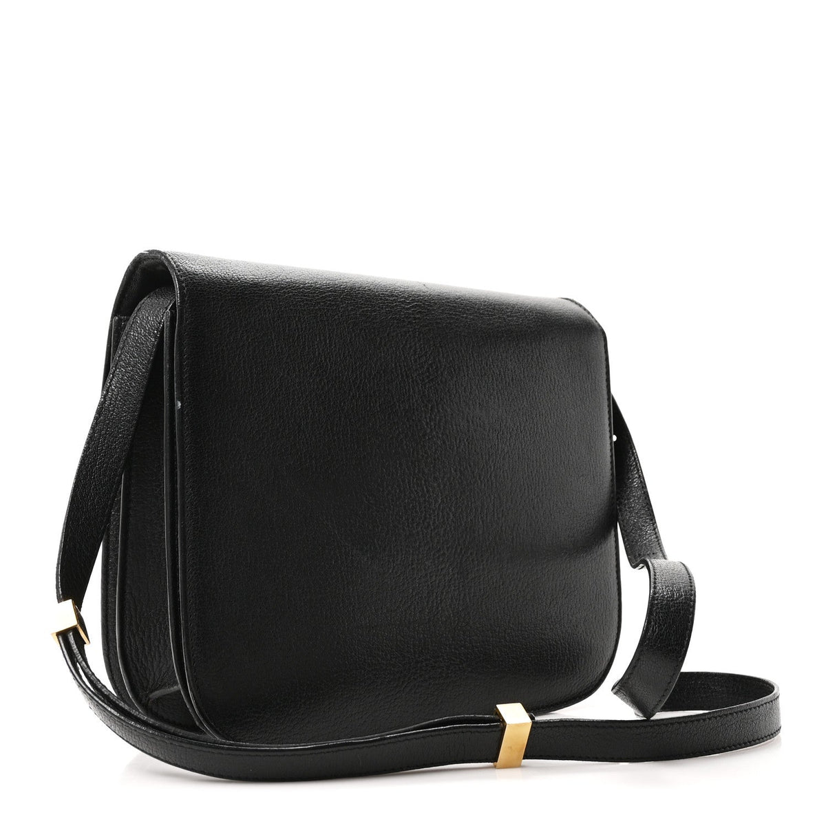Goatskin Medium Classic Box Flap Bag Black