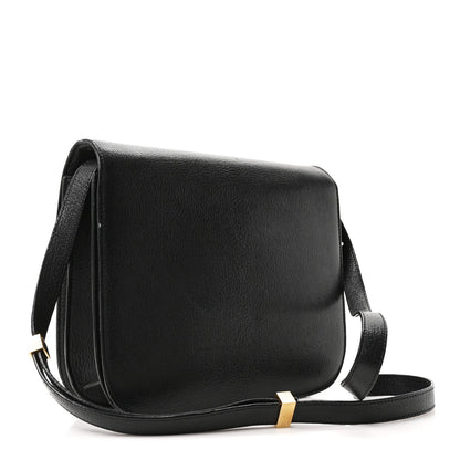 Goatskin Medium Classic Box Flap Bag Black