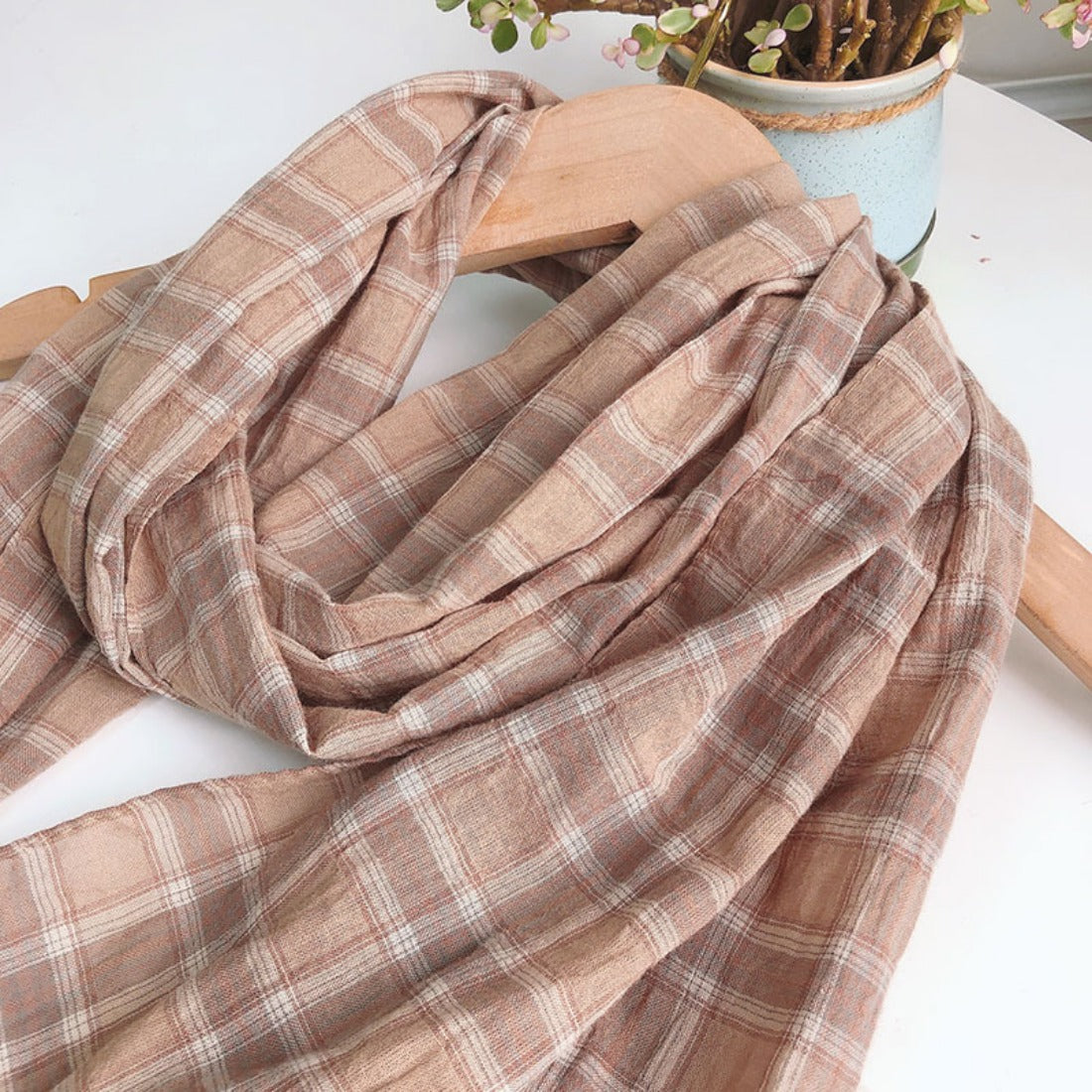 Scarvii - Vintage Plaid Striped Scarf