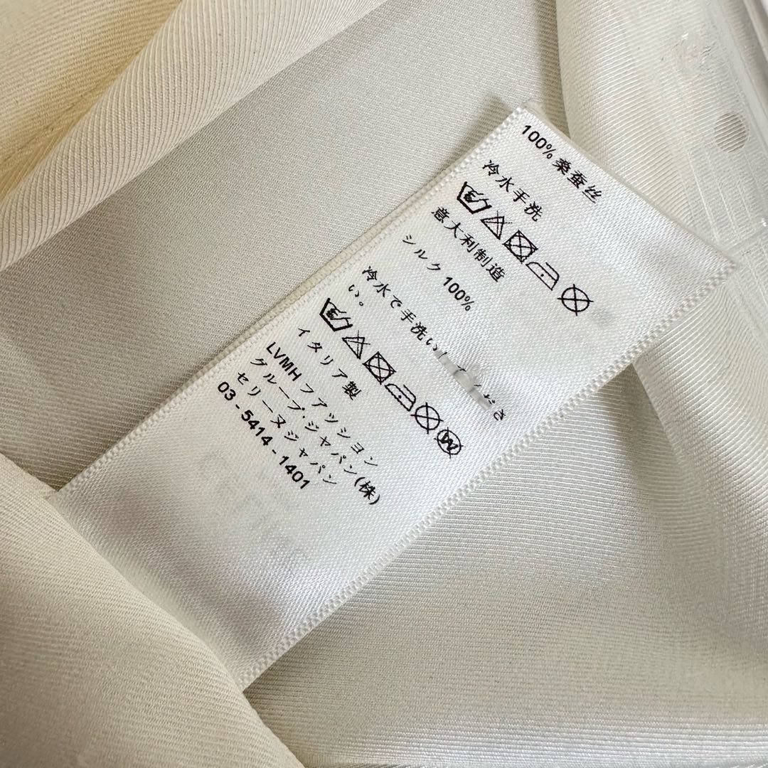 Celine Tie-neck Silk Blouse Ecru Mulberry Silk 351863
