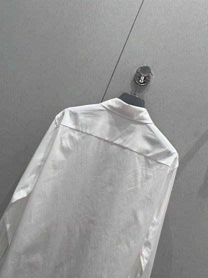 Prada 25 Long-sleeved Shirt White Cotton 218025