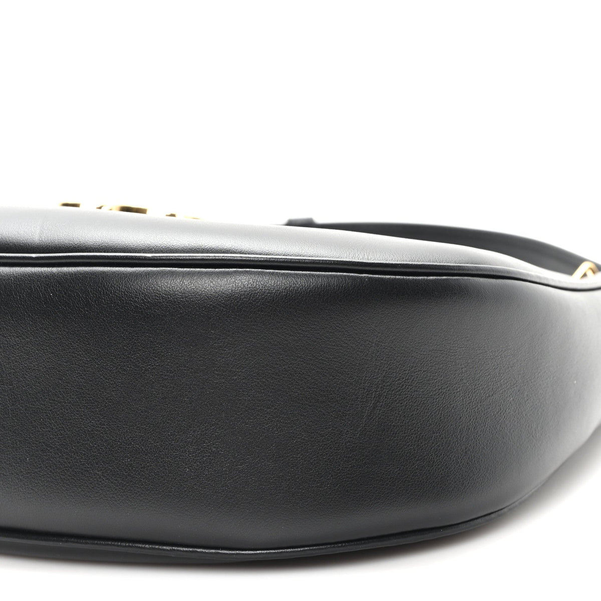 Smooth Calfskin Medium Strap Ava Triomphe Shoulder Bag Black