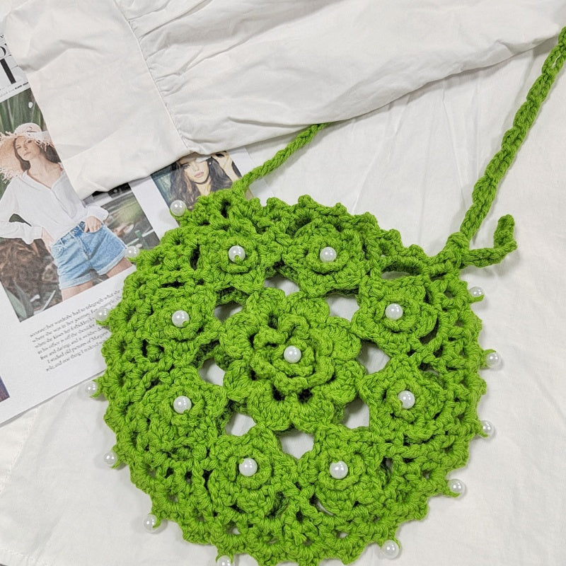 Crochet Granny Square Bag Hand Hook Hollow Bag