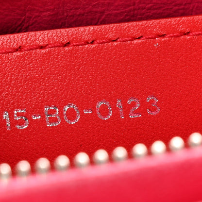 Lambskin Cannage Medium Bi-Color Lady Dior Orange Fuchsia