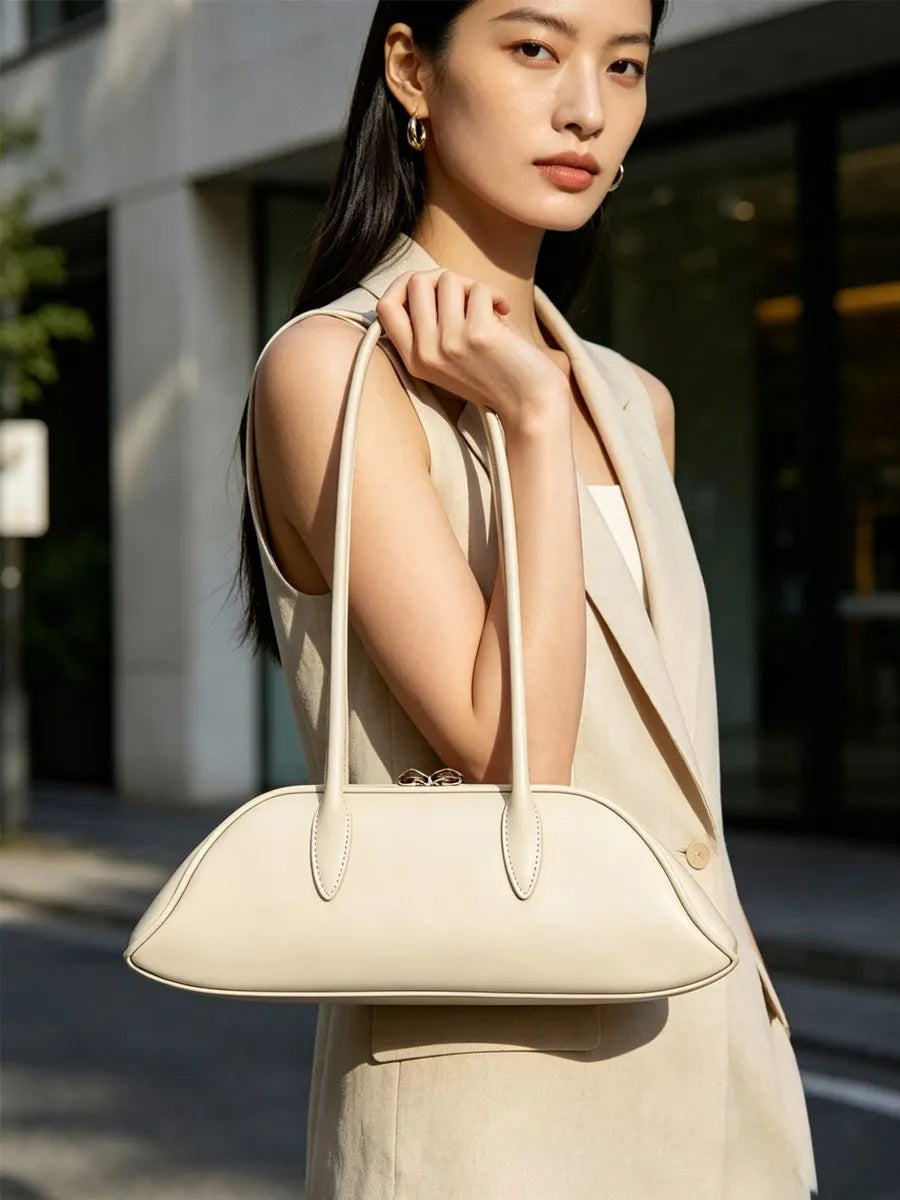 Liliana Bowling-Style Underarm Baguette Bag