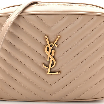 Calfskin Matelasse Monogram Lou Camera Bag Dark Beige