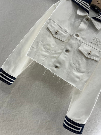 MIUMIU DENIM JACKET AND SKIRT SET 274647