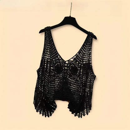 Crosa - Crochet Knit Sleeveless Tank – Breezy &amp; Versatile