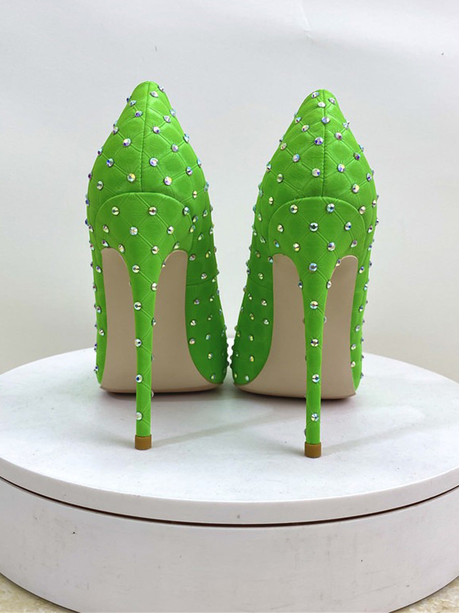 Cecelia Diamond-Studded High Heels