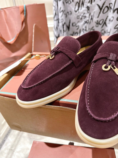LP Summer Charms Walk Loafers Burgundy Suede 565853