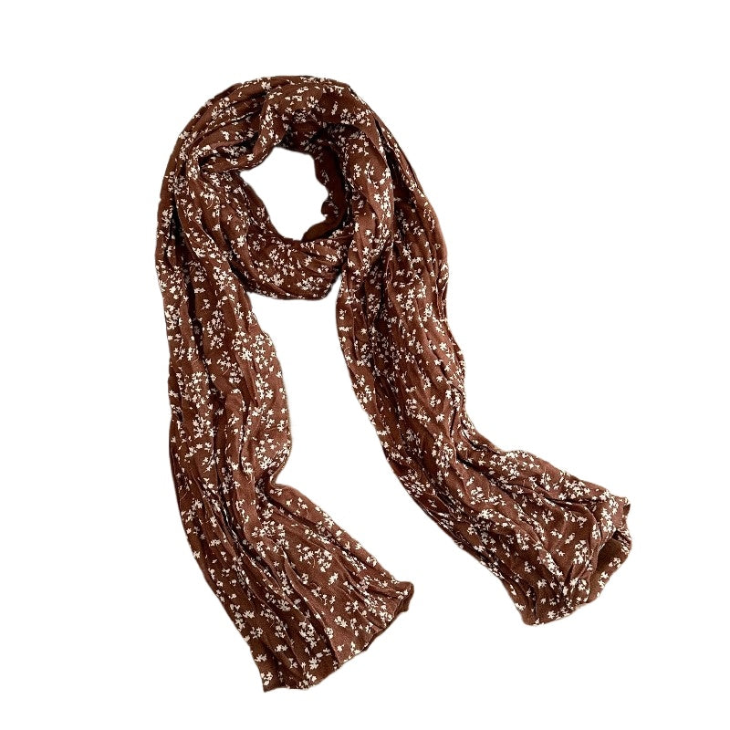 Scarvii - Korean Style Floral Print Scarf Shawl Wrap
