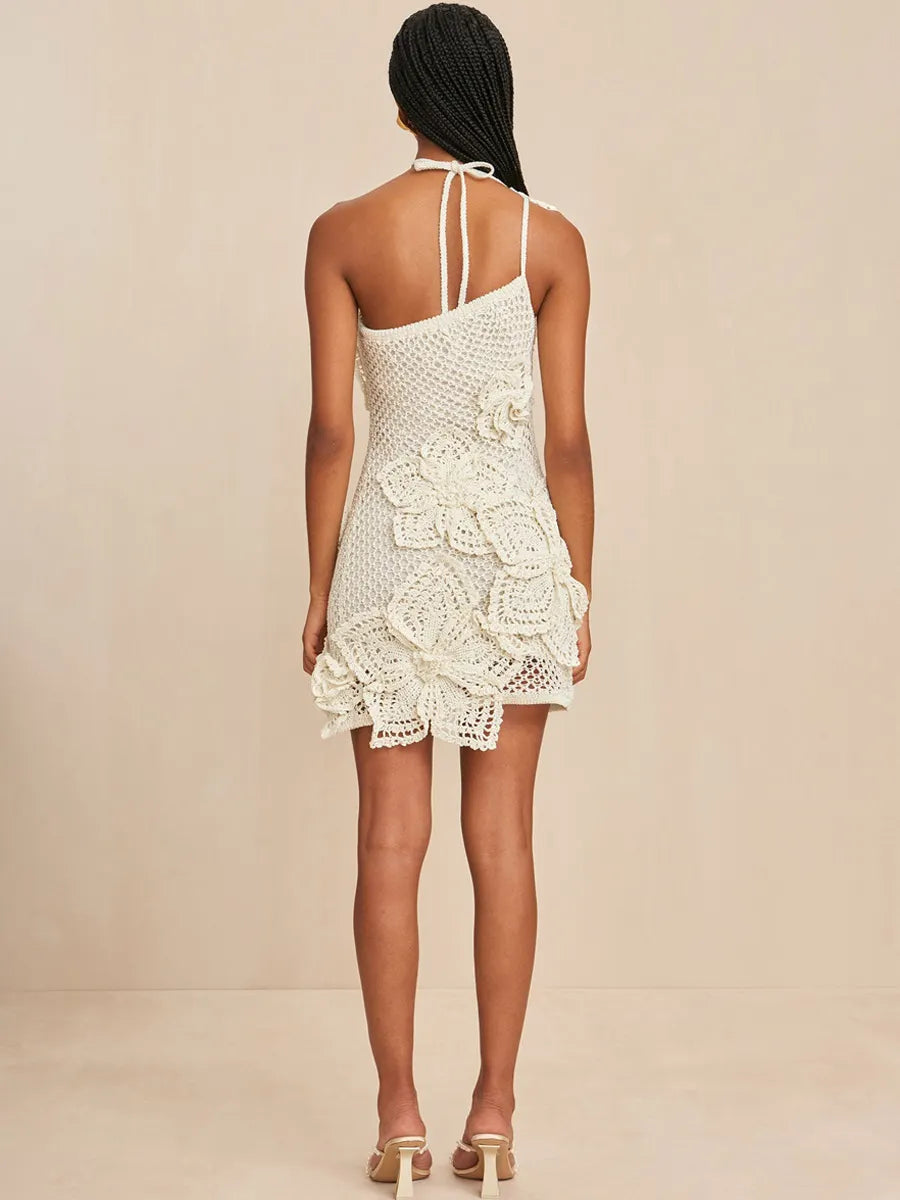 Alina 3D Floral Knit Mini Dress