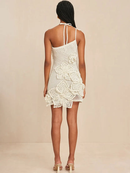 Alina 3D Floral Knit Mini Dress