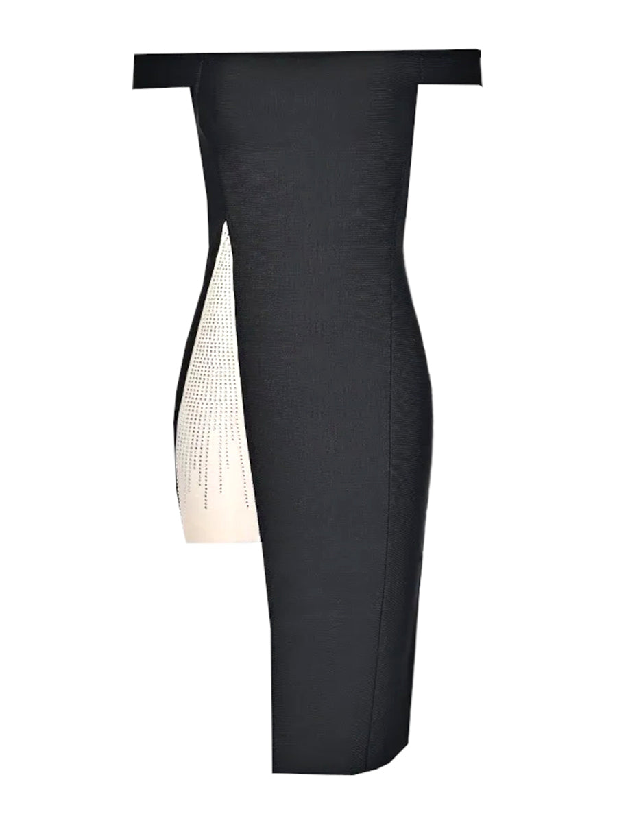 Aurora Midi Dress In Black