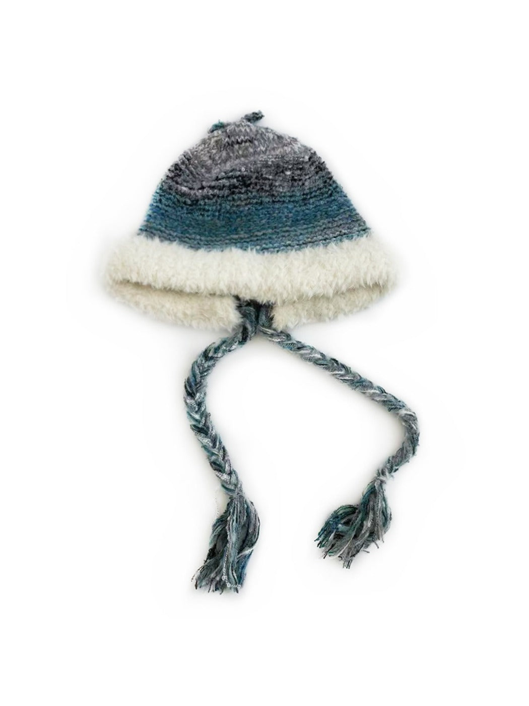 Haila - Rainbow Colorblock Knit Earflap Beanie