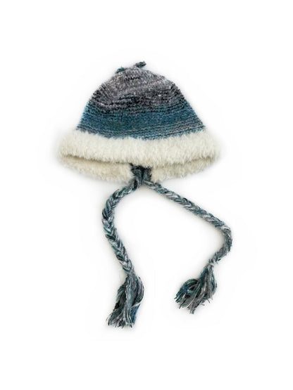 Haila - Rainbow Colorblock Knit Earflap Beanie
