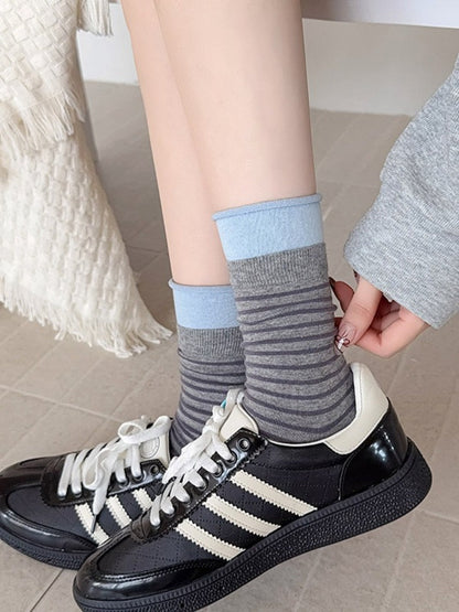 Rufia - Stripe Color-Block Mid-Calf Capsule Socks