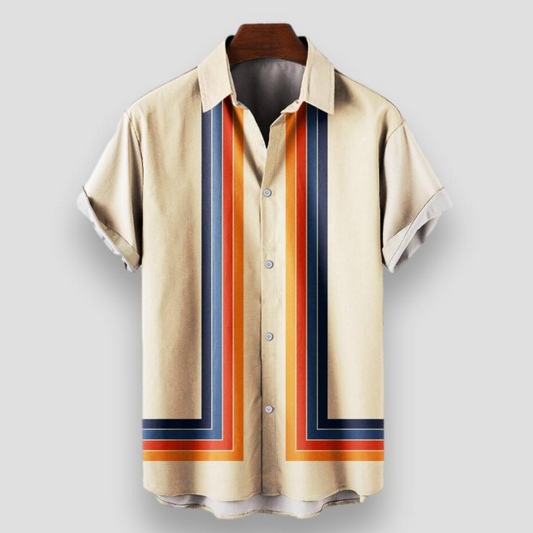 Saint Morris Striped Graphic Shirt