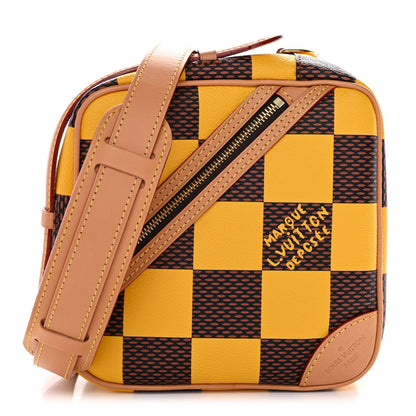 Damier Pop Chess Messenger Jaune Mat