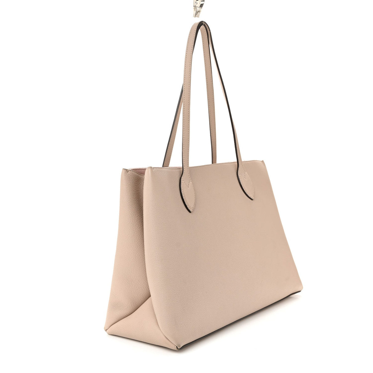 Grained Calfskin Lockme Shopper Greige