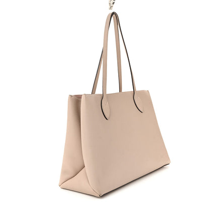 Grained Calfskin Lockme Shopper Greige