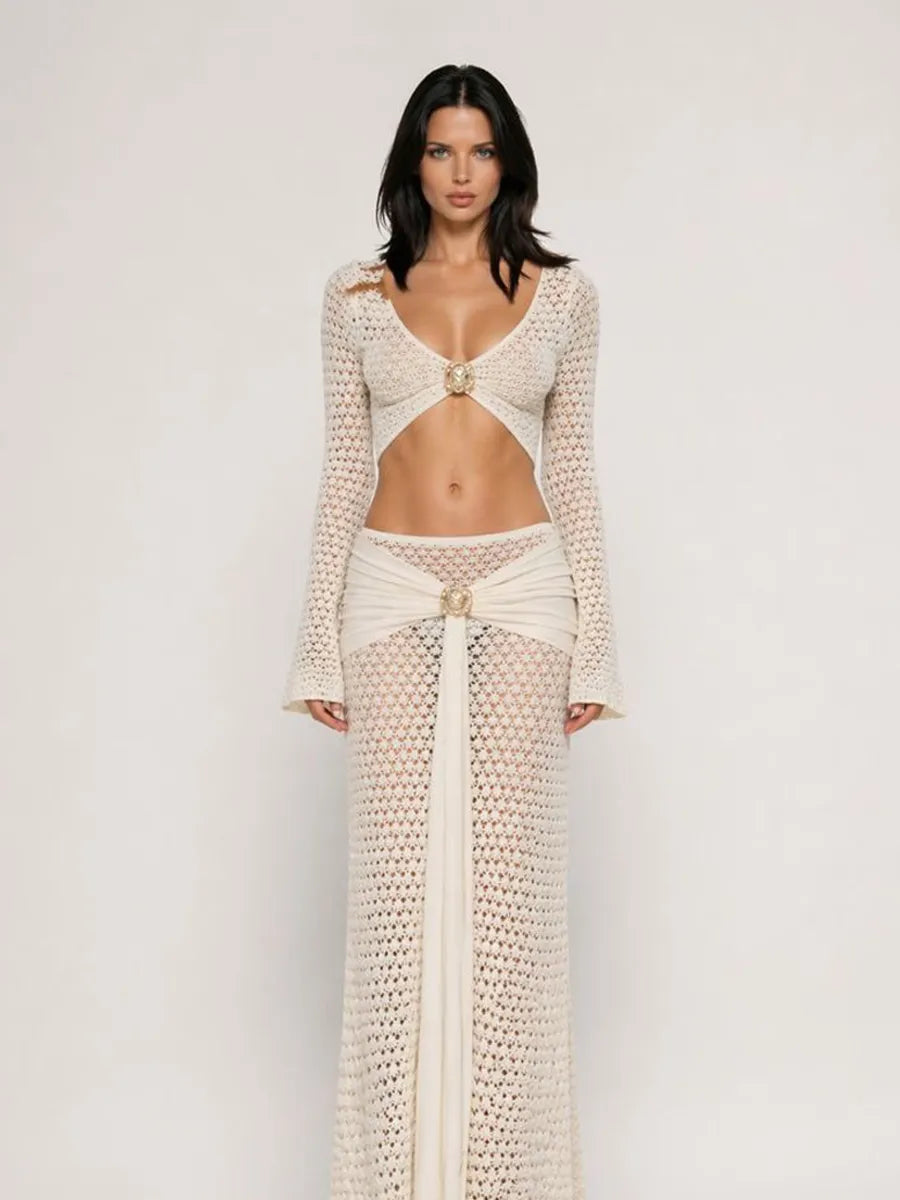Gracelyn Elegant Resort-Style Cutout Two-Piece Set
