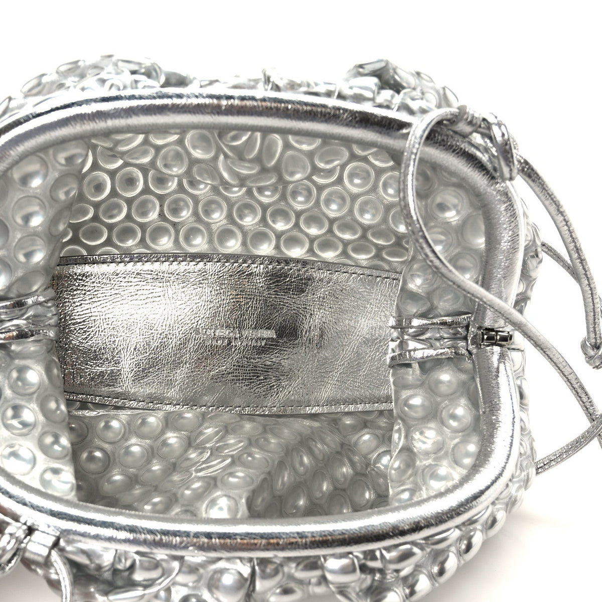 Metallic Fabric Bubble Wrap The Mini Pouch Silver