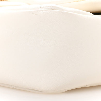 Lambskin Quilted Mini Heart Charms Flap White
