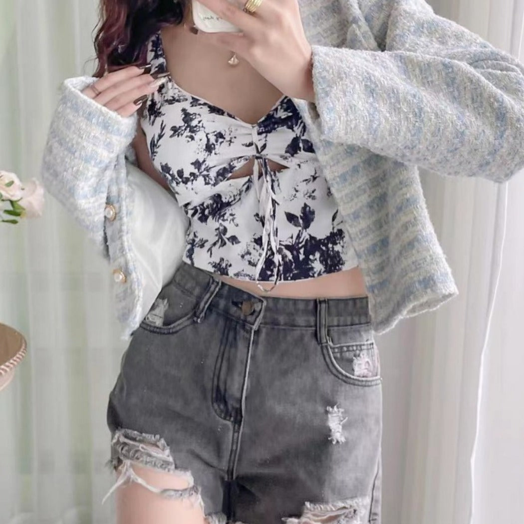 Vesty - Adjustable V-Neck Cami Top - Sweet &amp; Sexy