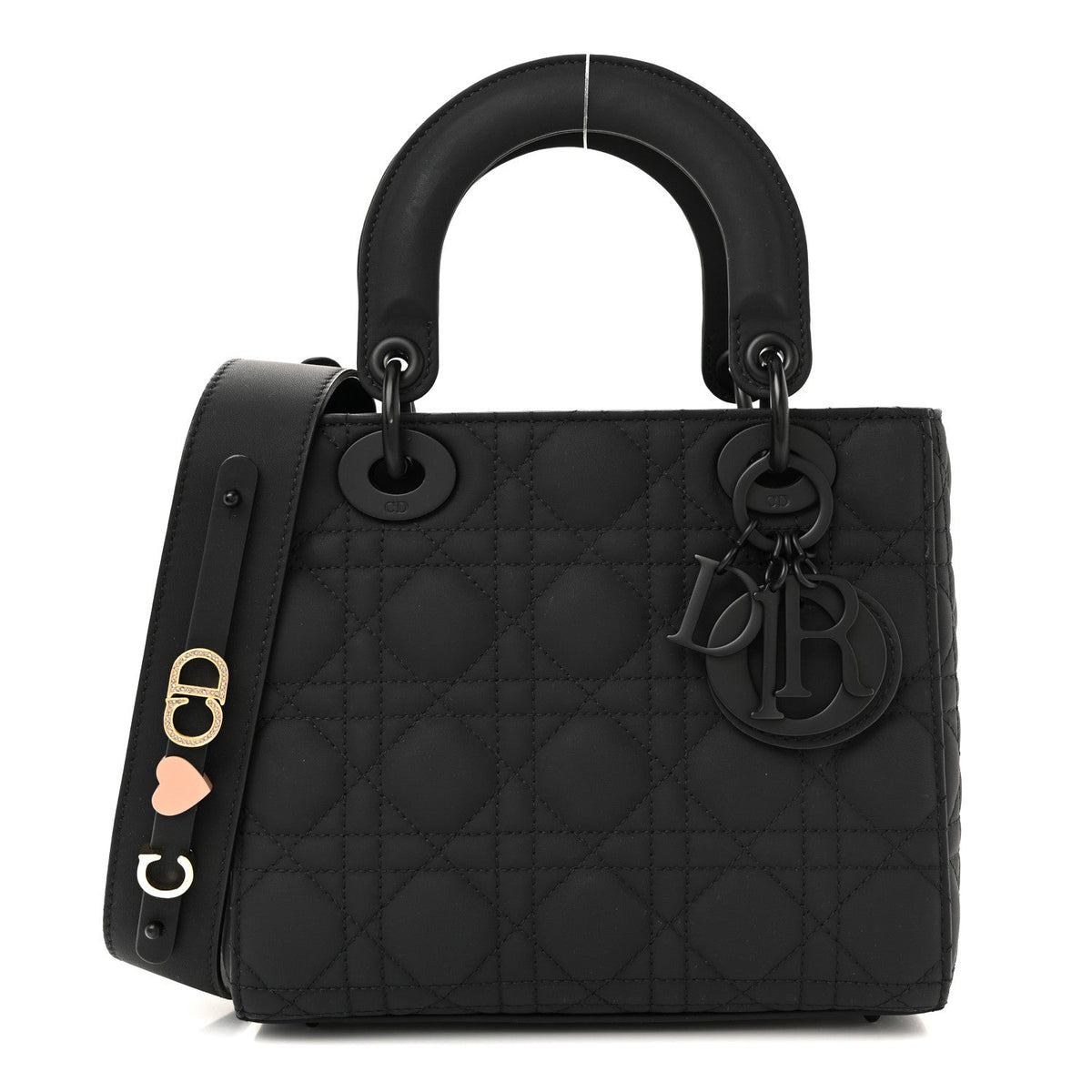 Ultra Matte Calfskin Cannage Small My ABCDior Lady Dior Black