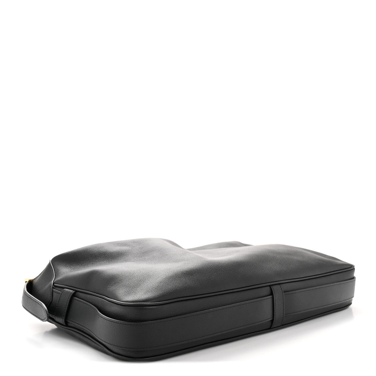 Supple Calfskin Large Romy Shoulder Bag Black