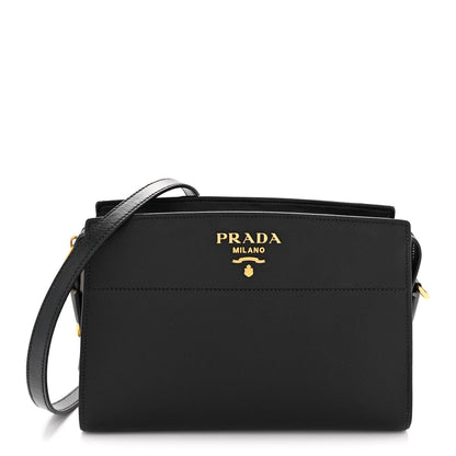 City Calf Esplanade Shoulder Bag Black