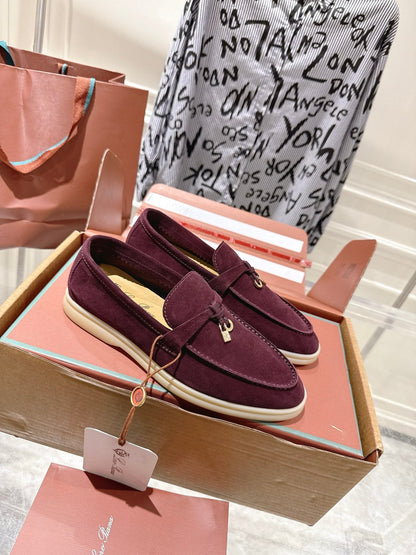 LP Summer Charms Walk Loafers Burgundy Suede 565853