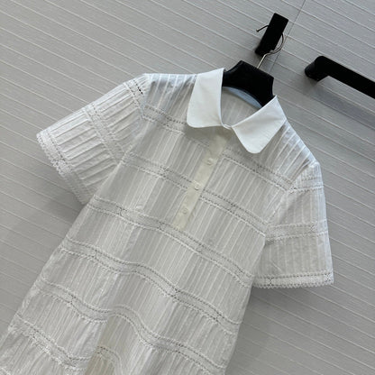 Celine 25 Shirt dress White Cotton