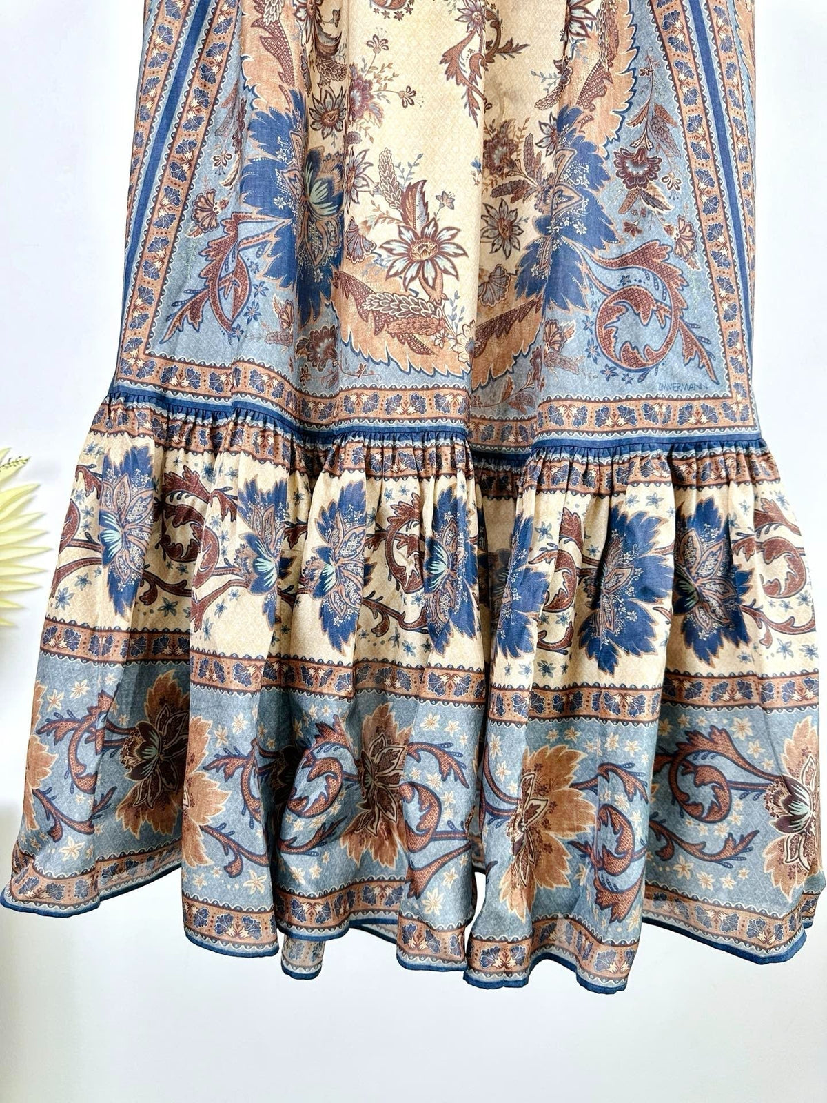 LONG SKIRT PRINTED 25S IN SPUN SILK 266326