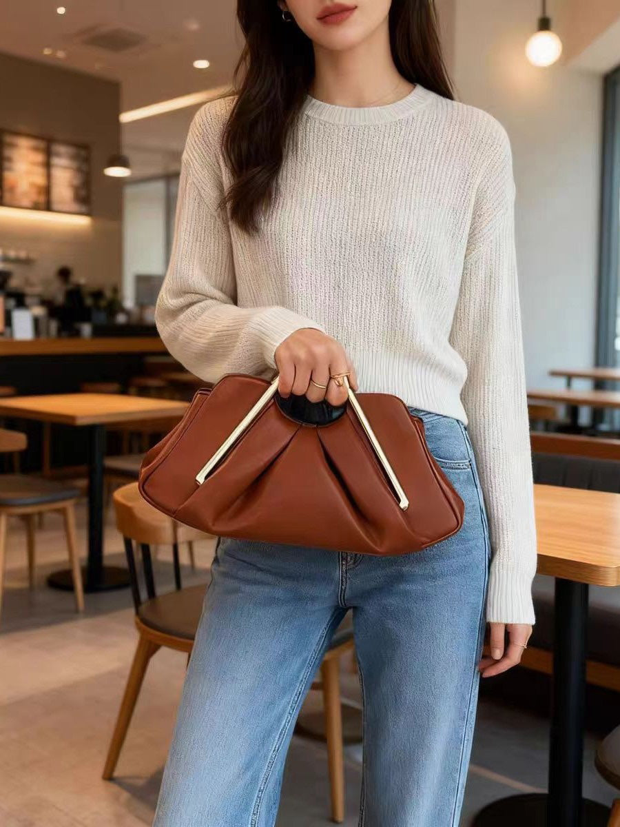 Brielle Unique Ruched Cloud Bag
