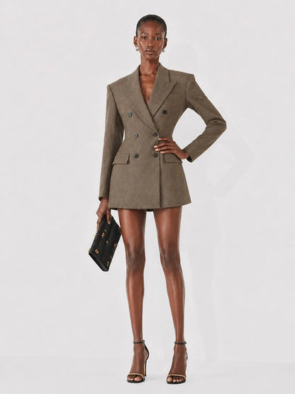 Vespera Vintage Double-Breasted Blazer